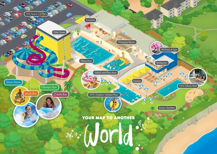 Alpamare UK Water Park Map