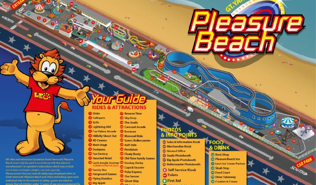 Great Yarmouth Pleasure Beach Map