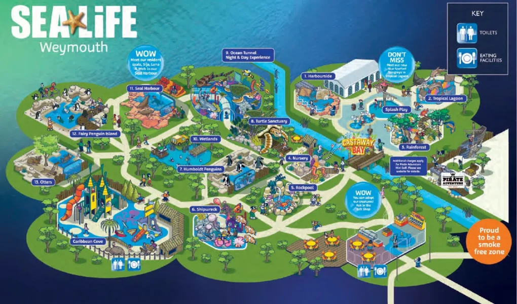 sea life centre weymouth map