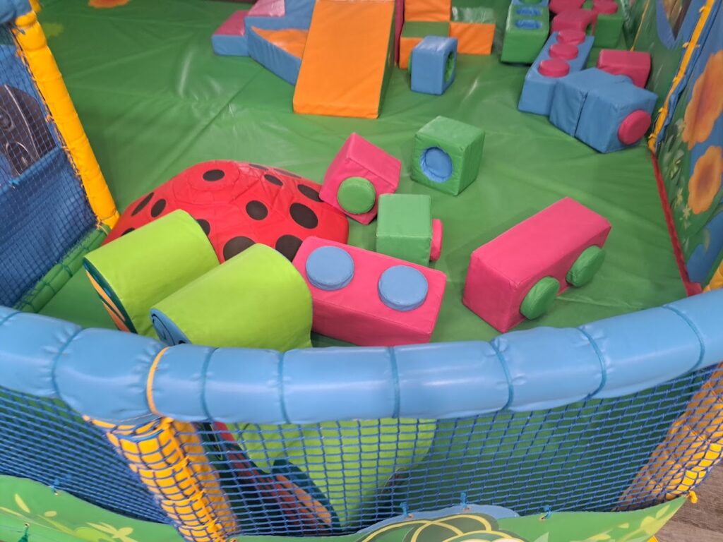 Block pit at Grass Hoppers Indoor And Outdoor Play