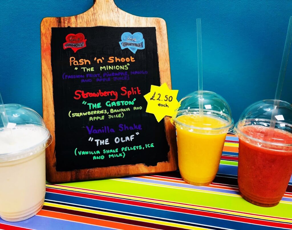 Drinks at Just Play Soft Play