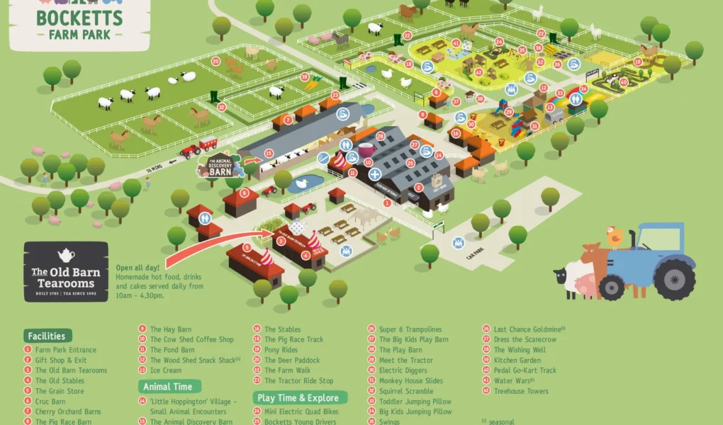 Bocketts Farm Park Map