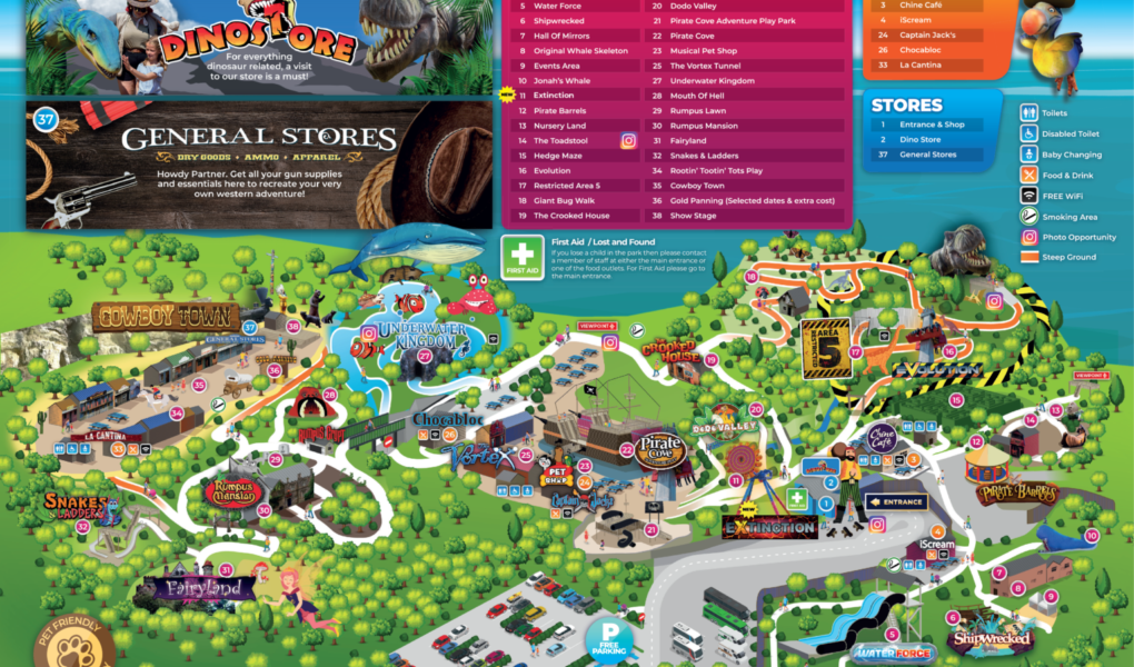 Blackgang Chine Theme Park Map