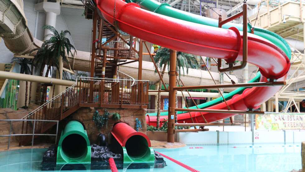 Sandcastle Waterpark Photos red slide