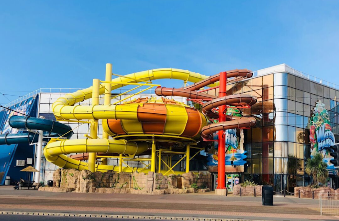yellow slide outside