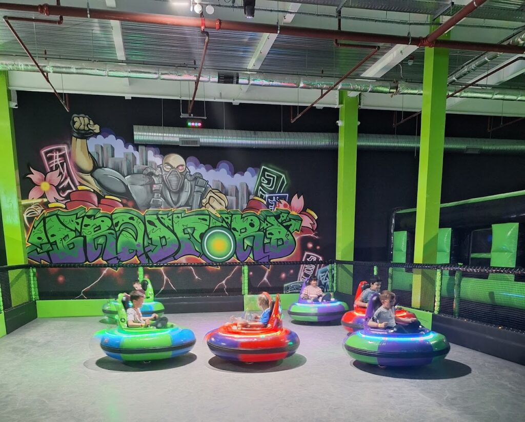bumper car at Flip Out Bradford