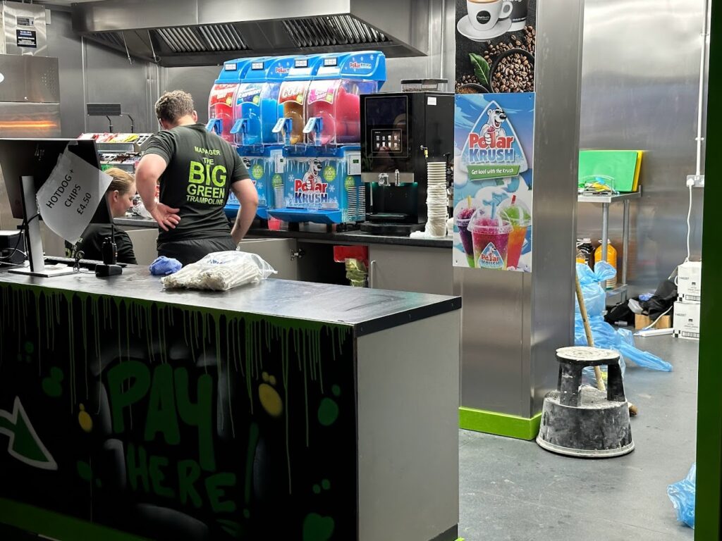 the cafe at Flip Out Bradford