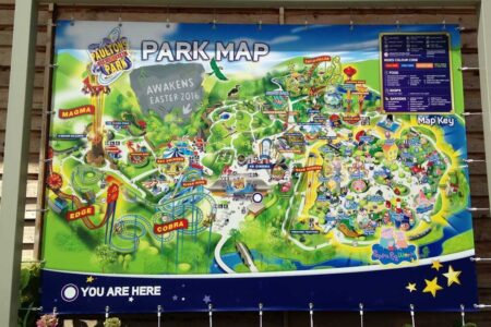 Paultons Park and Peppa Pig World Map