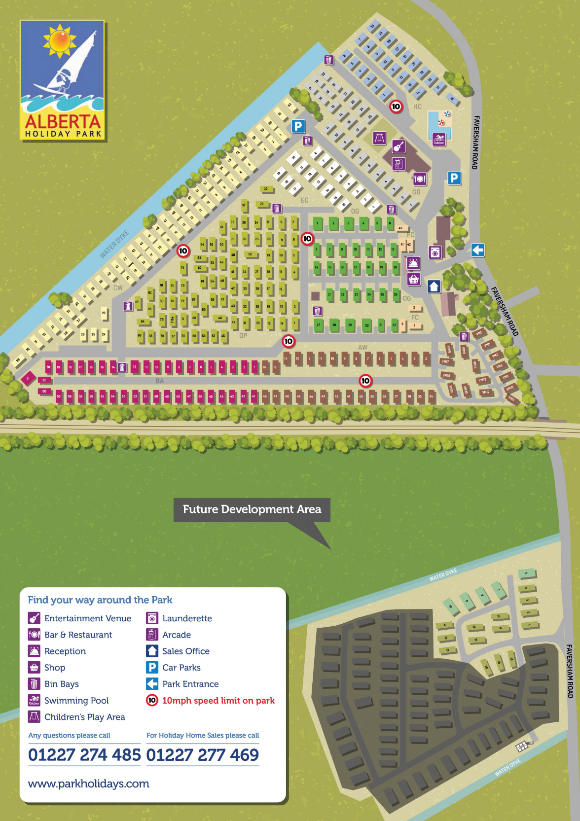 Alberta Holiday Park Map