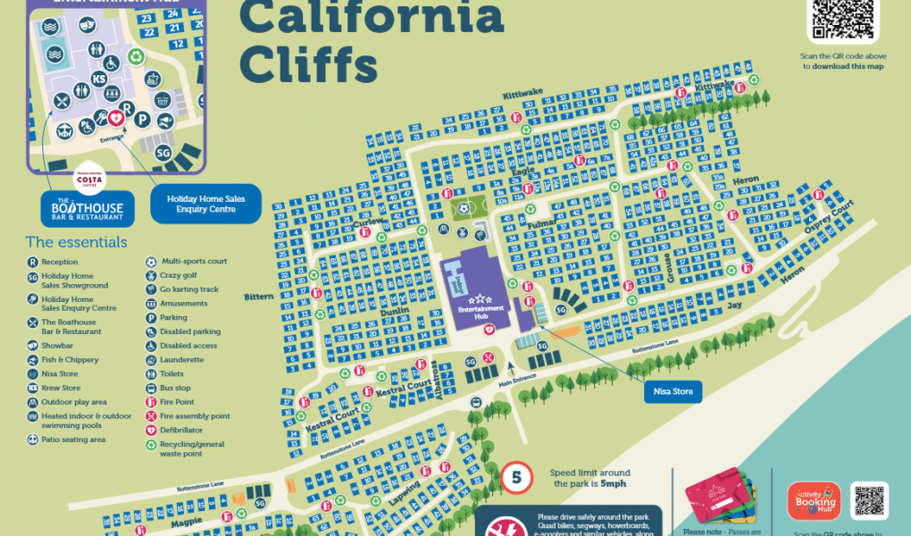 California Cliffs Holiday Park Map