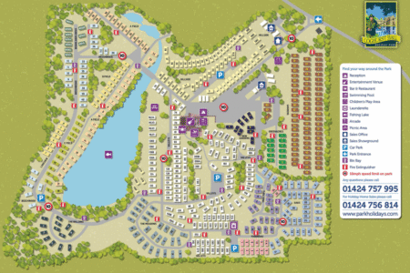 Lake Rookley Map Holiday Park Maps: Caravan and Camping Site Plan Directory