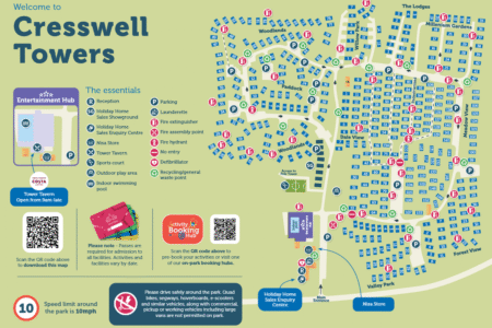 Cresswell Towers Holiday Park Map