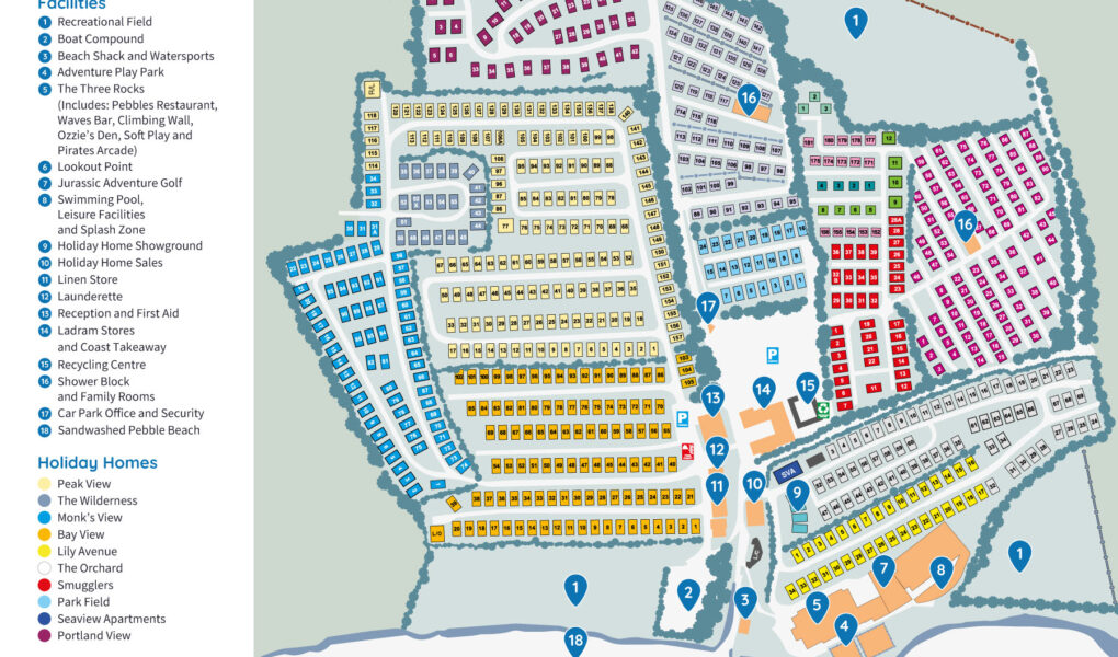 Ladram Bay Holiday Park Map