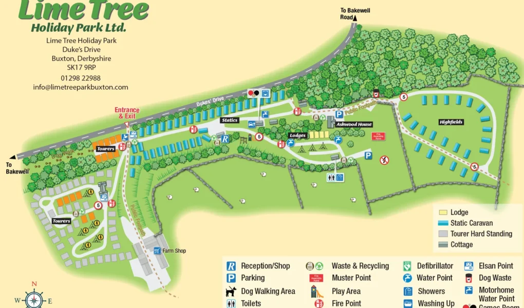 Lime Tree Holiday Park Map