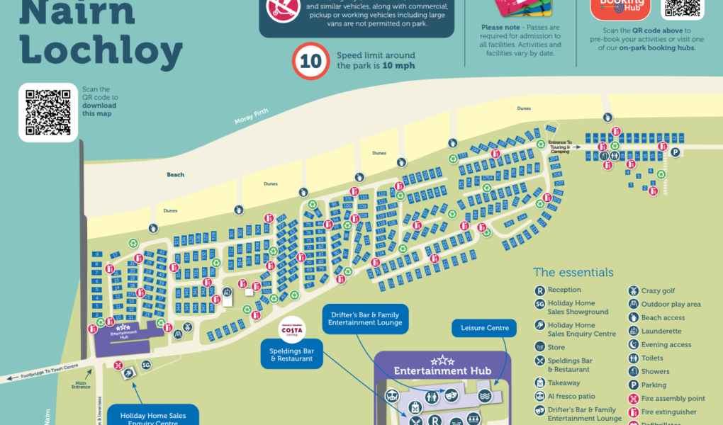 Nairn Lochloy Holiday Park Map
