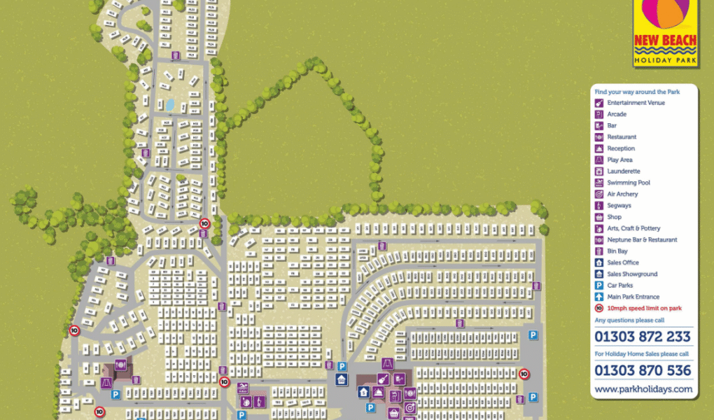 New Beach Holiday Park Map