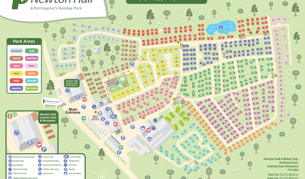 Newton Hall Holiday Park Map