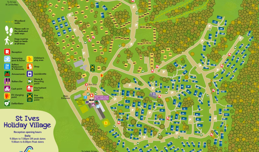 St Ives Holiday Village Map