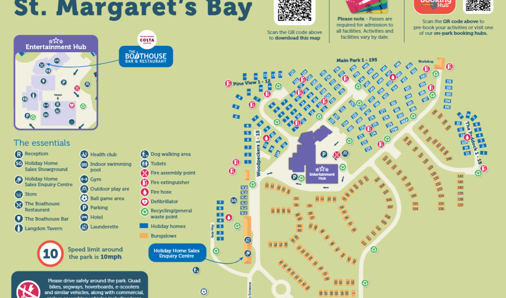 St Margaret's Bay Holiday Park Map