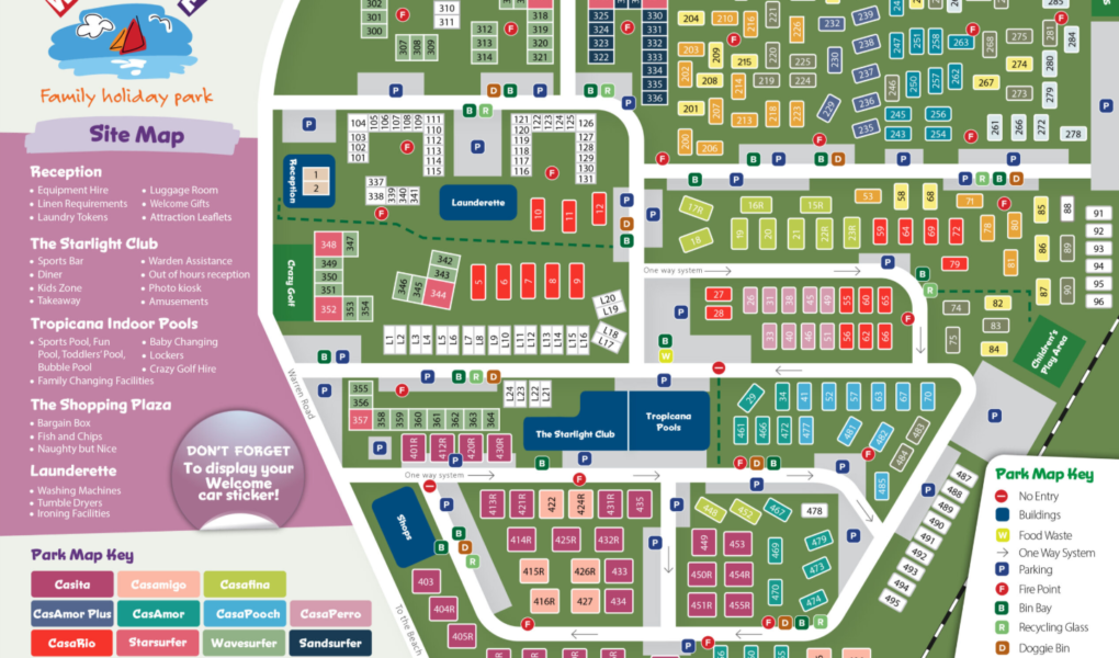 Welcome Family Holiday Park Map