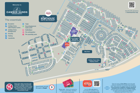 camber sands holiday park map