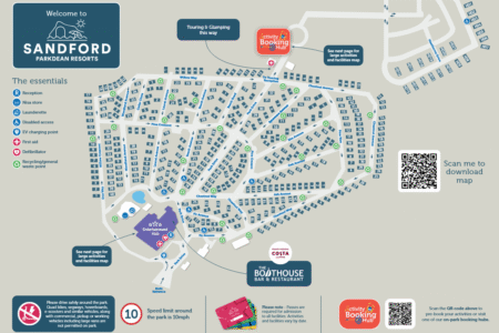 sandford holiday park map