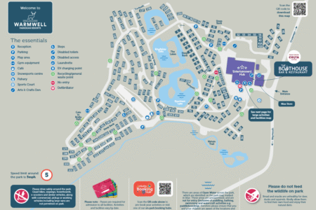 warmwell holiday park map