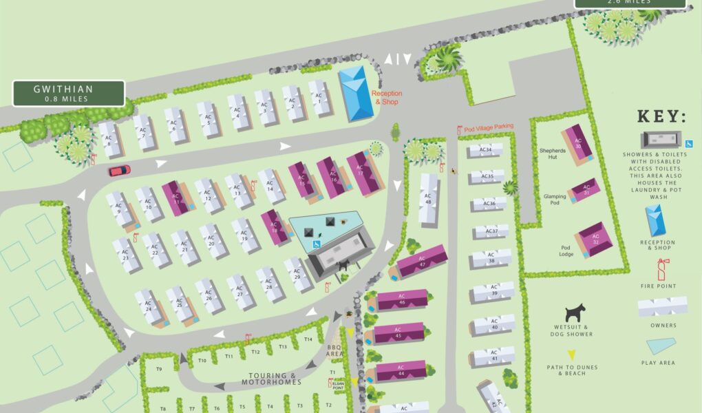 Atlantic Coast Holiday Park Map