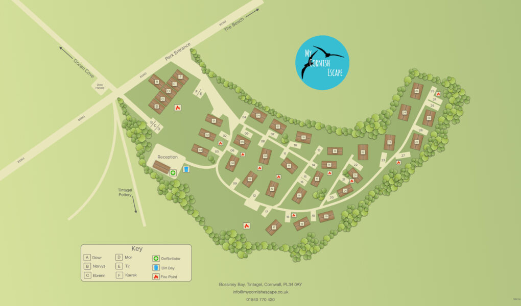 Bossiney Bay Holiday Park Map