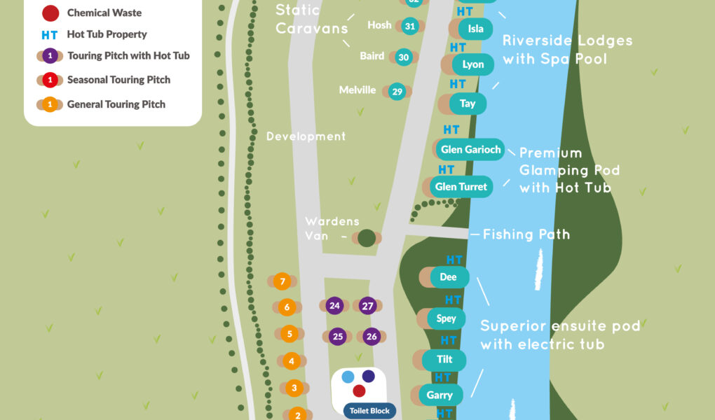 Braidhaugh Holiday Park Map