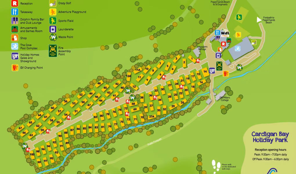 Cardigan Bay Holiday Park Map