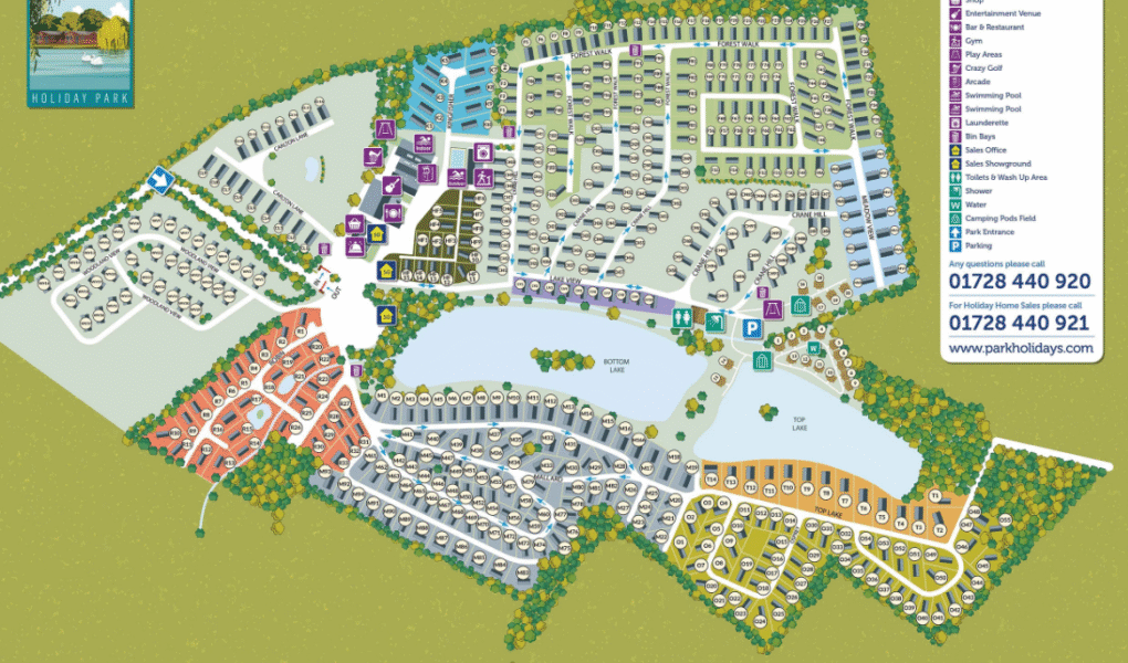 Carlton Meres Holiday Park Map