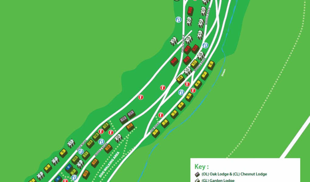 Churchwood Valley Holiday Park Map