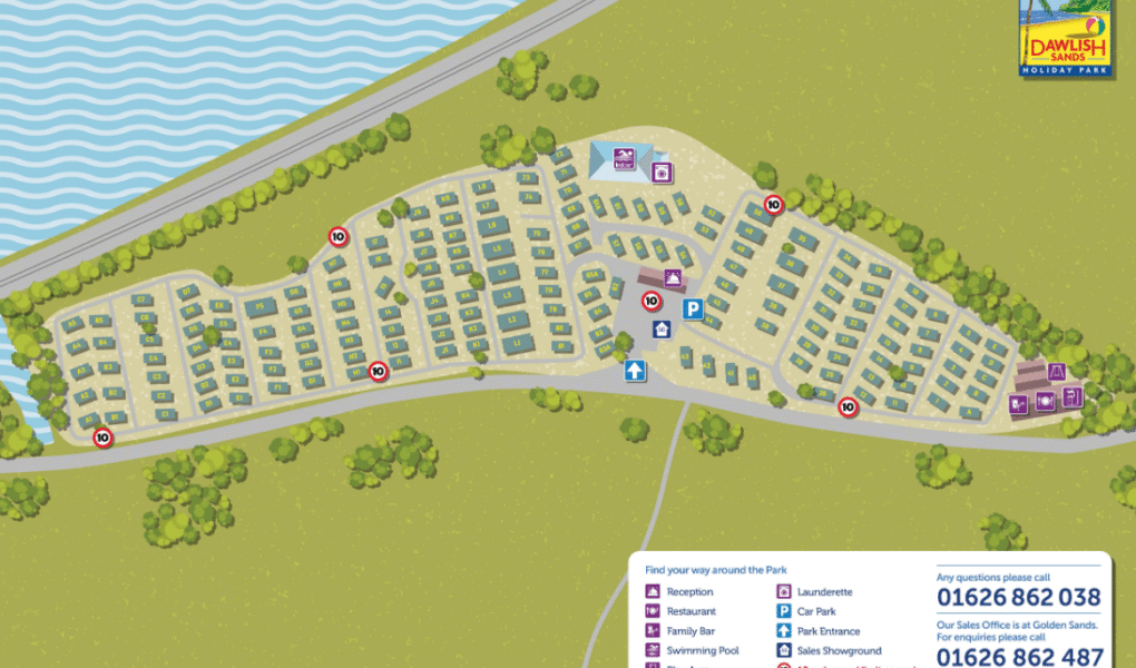 Dawlish Sands Holiday Park Map