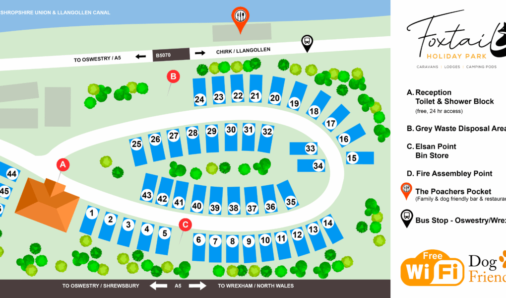 Foxtail Holiday Park Site Map