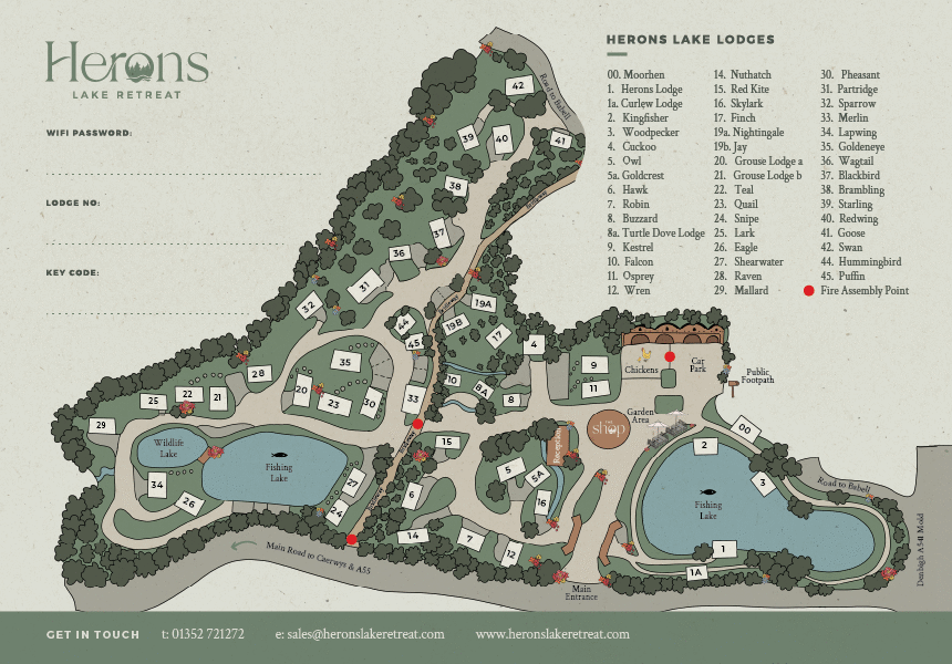 Herons Lake Retreat Map