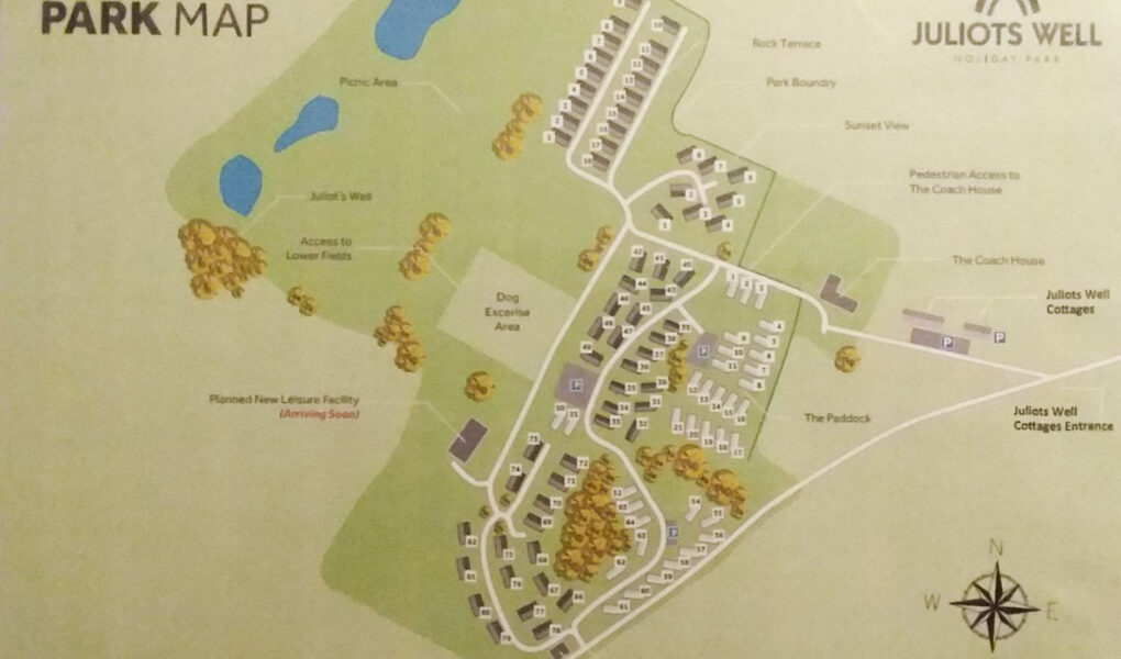 Juliots Well Holiday Park Map