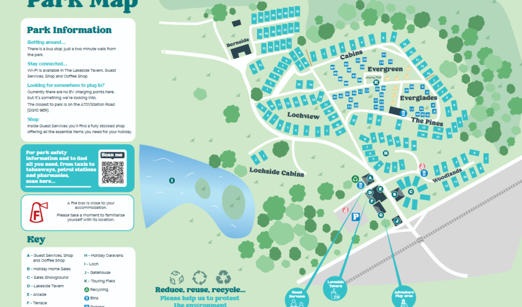Moffat Manor Holiday Park Map
