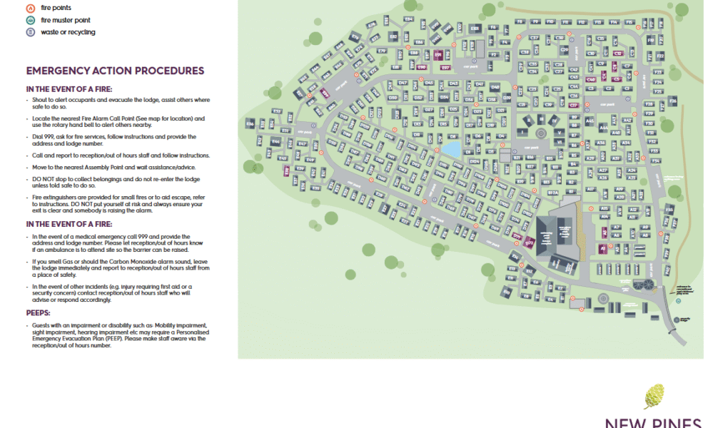 New Pines Holiday Park Map