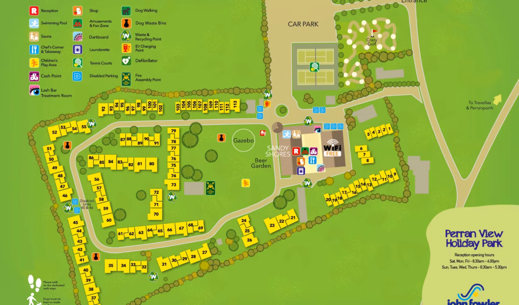 Perran View Holiday Park Map