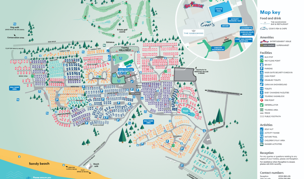 Reighton Sands Holiday Park Map