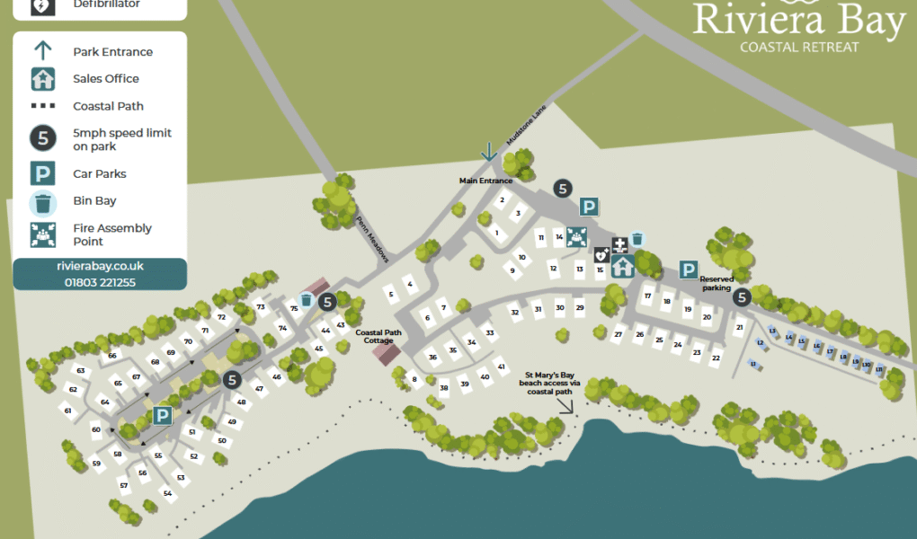Riviera Bay Holiday Park Map