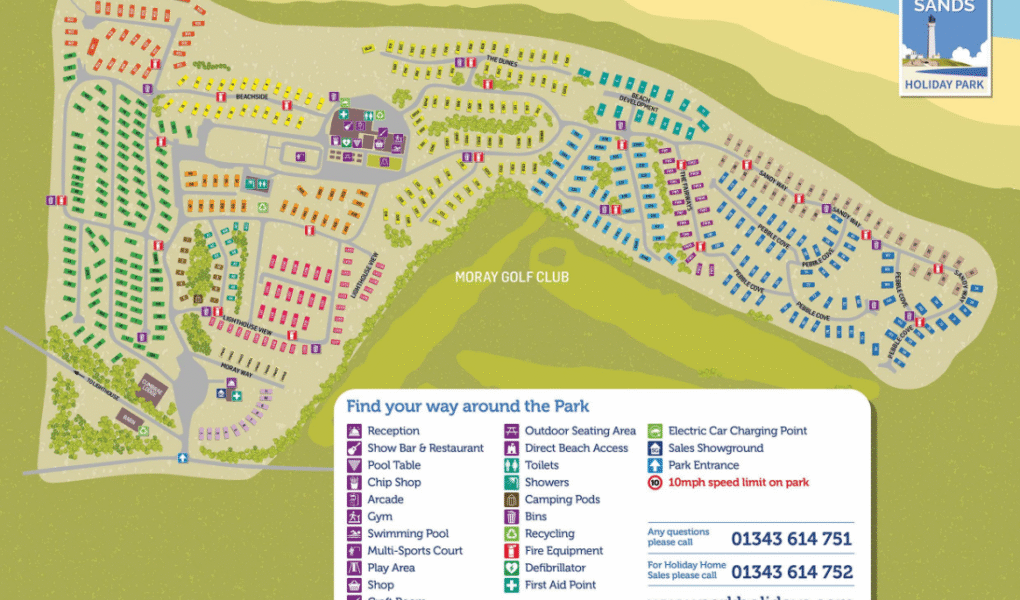 Silver Sands Holiday Park Map