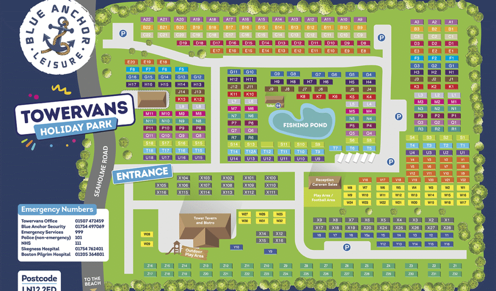 Towervans Holiday Park Map