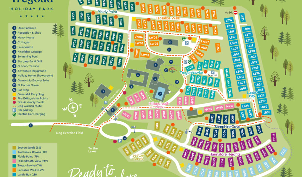 Tregoad Holiday Park Map
