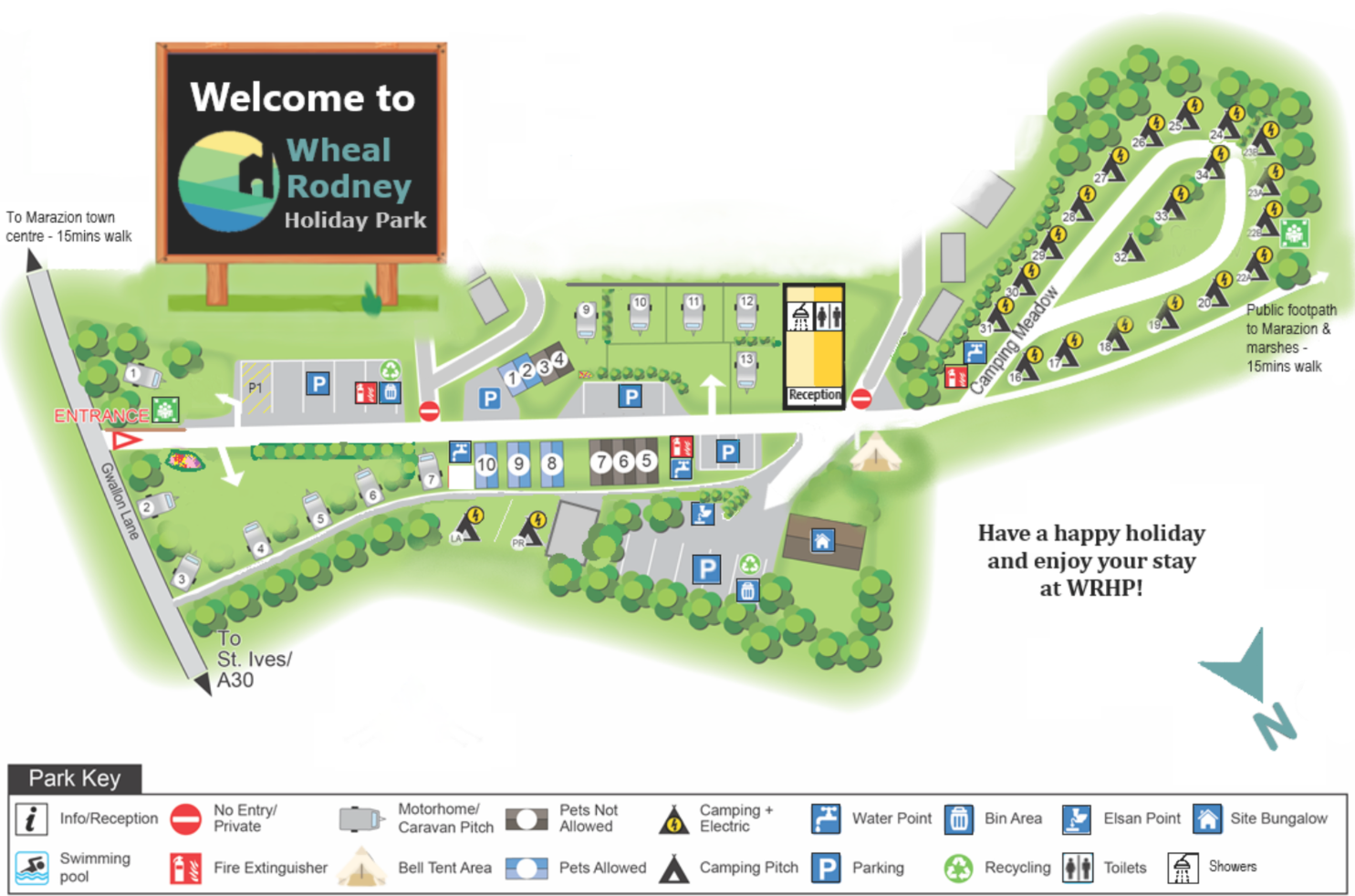 Rodney Map Wheal Rodney Holiday Park Map