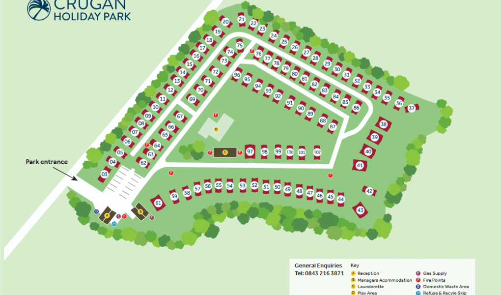 crugan holiday park map