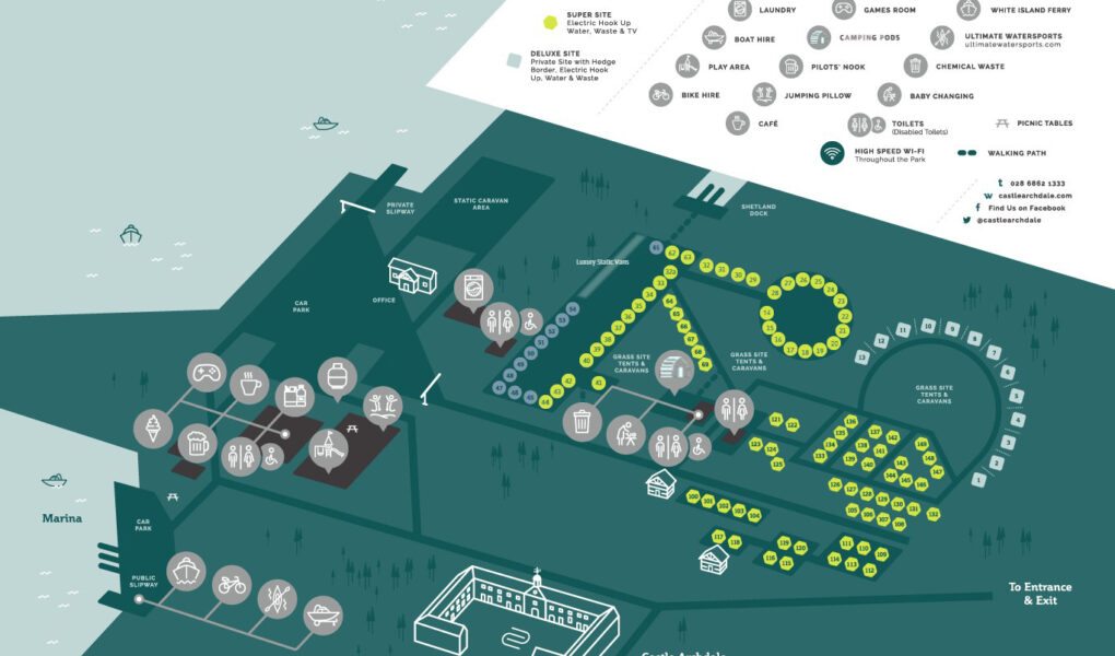 Castle Archdale Caravan Park Map