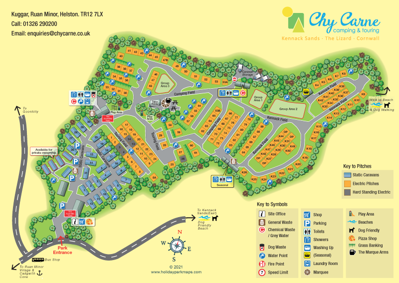 Chy Carne Holiday Park Map