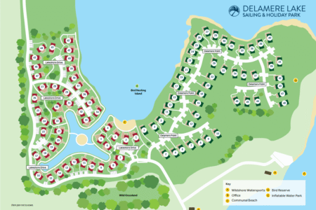 Delamere Lake Holiday Park Map